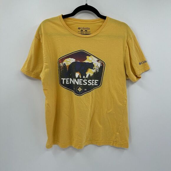 Columbia Tennessee Wilderness Bear Yellow T-Shirt Size Medium - Picture 1 of 7
